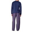 thumbnail image 2 of SLEEPHERO Men’s Pajama Set Flannel Pajamas For Men 2 Piece PJ Set with Plaid Pajama Pants and Long Sleeve Henley T-Shirt Sailor Navy and Americana Plaid XX-Large, 2 of 4