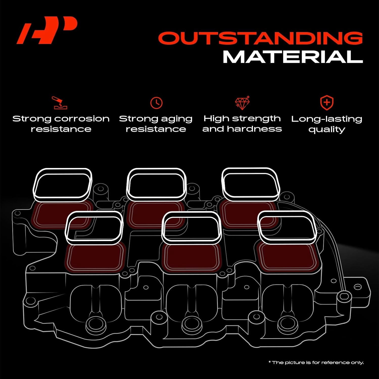 A-Premium Lower and Upper Engine Intake Manifold Gasket Set Compatible with Toyota Tacoma 2005-2015, Tundra 2005-2010, 4Runner 2003-2009, FJ Cruiser 2007-2009, 4.0L