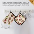 thumbnail image 4 of Yayeee Oven Mitts and Pot Holder Set of 2 Heat Resistant Kitchen Gloves Baking Hot Pad, Strawberry Cake, 4 of 5