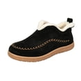 thumbnail image 2 of NexTorq Women's Winter Cotton Shoes Fleece Lined Warm Slip-On Boots Moc Toe Soft Sole Lightweight Cozy Cold Weather Footwear for Walking and Everyday Wear Black US-6 (EU-37), 2 of 4