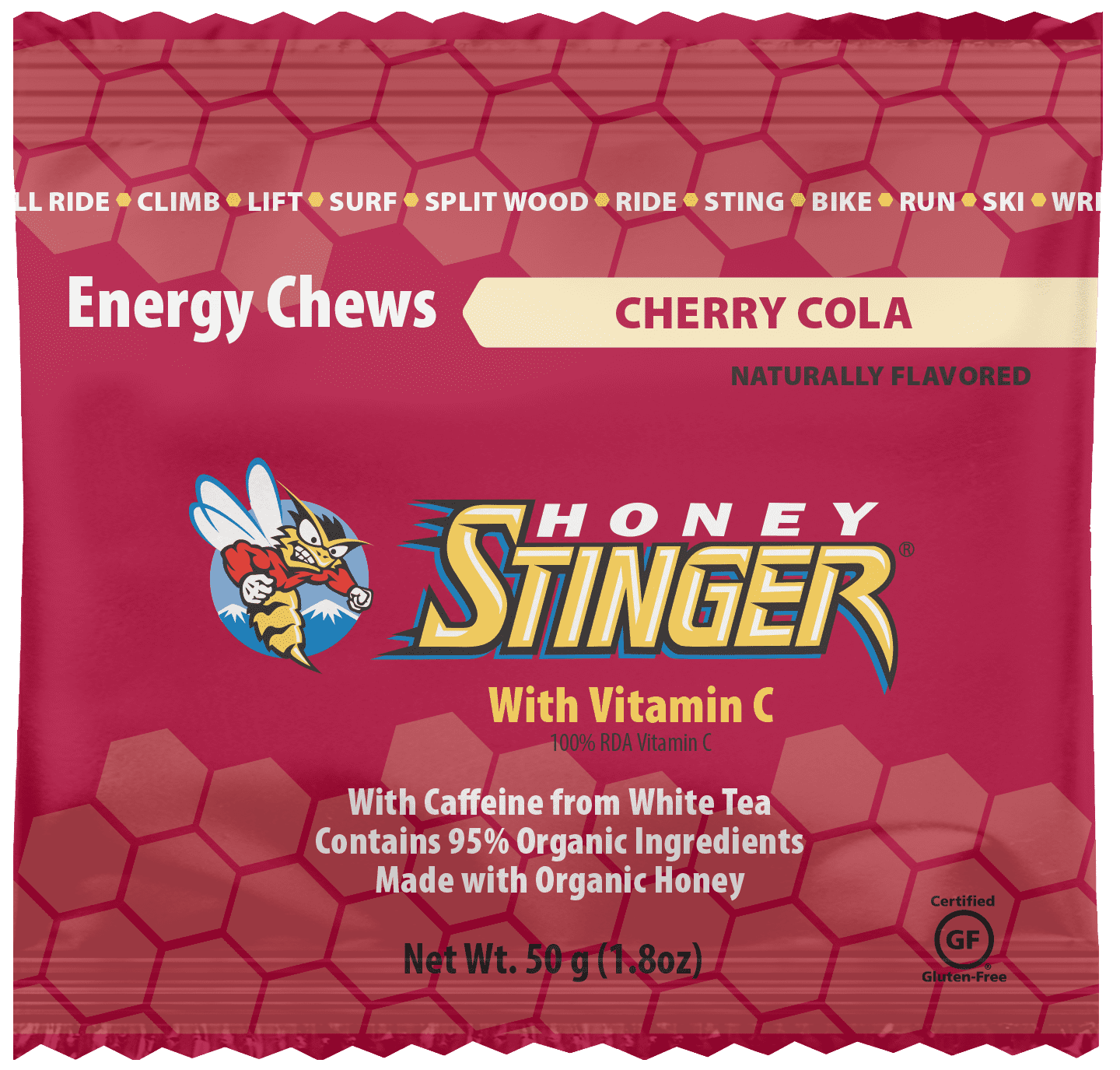 Honey Stinger Organic Energy Chews, Cherry Cola Flavor, 12 Count
