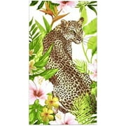 100 Leopard Guest Napkins Disposable Paper Jungle Safari Dinner Hand Napkin for Bathroom Wedding Hotel Anniversary Holiday Birthday Party Bridal Shower Animal Adventure Decorative Towels