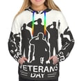 thumbnail image 3 of KLL Veterans Day for Womens Pullover Hoodie with Pocket Hooded Long Sleeve Shirts Sweatshirt for Women-X-Large, 3 of 7