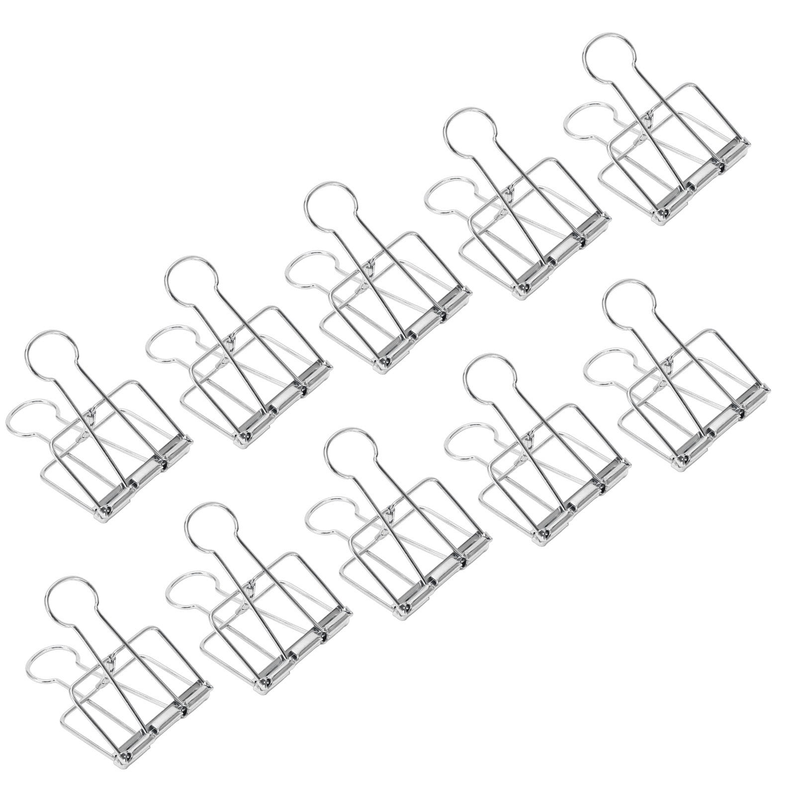 Rupoun 51mm Large Metal Binder Clips, Silver Hollow Paper Clamps for Office, 30 Count