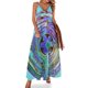 thumbnail image 1 of Vestido sin mangas de laberinto de acuarela azul vestido de verano para mujer 2024 vestidos de baile, 1 of 7