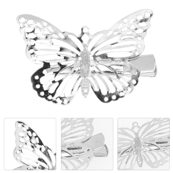 ADDHAT 10Pcs Plated Metal Butterfly Hairpins Hair Barrettes Accessories for Women and Girls