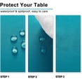 thumbnail image 4 of Turquoise Tablecloth for Rectangle Tables - Waterproof and Spillproof Washable Fabric Table Cloth for Dining Room Kitchen Party, 60 x 102 Inch, 4 of 5