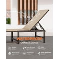 thumbnail image 6 of Chaise Lounge Chair Outdoor,Aluminum Patio Lounge Chairs Set of 2, Adjustable 5-Position Recliner and Full Flat Tanning Chair with Pillow for Pool, Outside,Beach,Khaki, 6 of 6