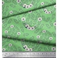 thumbnail image 3 of Soimoi Green Heavy Canvas Fabric Anemone & Leaves Print Fabric by Yard 58 Inch Wide, 3 of 3