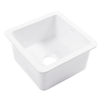 Sinkology Eden Crisp White Fireclay 18" Single Bowl Undermount Kitchen Sink