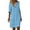Blue, variant on GDREDA Elegant Women's Casual Long Dress with High Waist Tie and Comfortable Round Neck Design Blue,S