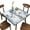Farm Blue Daisy Floral, variant on Square Fitted Elastic Edge Table Cloths, Abstract Colorful Leaves Flower Plant Polyester Table Cloth, for Outdoor Patio and Indoor Kitchen Dining Party, Fit for 36" x 36"Square Table