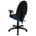 thumbnail image 4 of Multi Function Task Chair with Adjustable Lumbar Support, Arms, Burgundy or Navy Blue, 4 of 6
