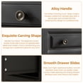 thumbnail image 6 of Black 9-Drawer Dresser, 50.39" Wide 37.40" Tall Dresser with Anti-Tip Hardware, Retro Handles, Easy Assembly, Chest of Drawers for Bedroom, Wood Storage Cabinet for Living Room, 6 of 14