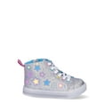 thumbnail image 2 of Athletic Works Toddler Girl High Top Light Up Shoes with On/Off Power Button, 2 of 5