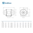 thumbnail image 3 of 4''-8'' Silent Inline Duct Fan Home Power Exhaust Air Extractor Hydroponic Blower For Kitchen Bathroom Bath Grow Tent Vent ,Dual Power Supply, 3 of 5