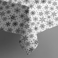 thumbnail image 5 of Black and White Christmas Snowflake Pattern Square Tablecloth,Waterproof Square Table Cover,Wipeable Spillproof Washable Table Cover for Home Kitchen Party Decor 42"X42"(107x107cm), 5 of 6