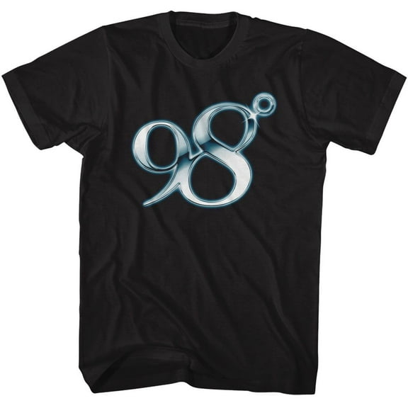 98 Degrees Platinum Logo Black Adult T-Shirt 3Xl