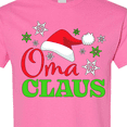 thumbnail image 4 of Inktastic Oma Claus with Christmas Santa Hat and Snowflakes T-Shirt, 4 of 5