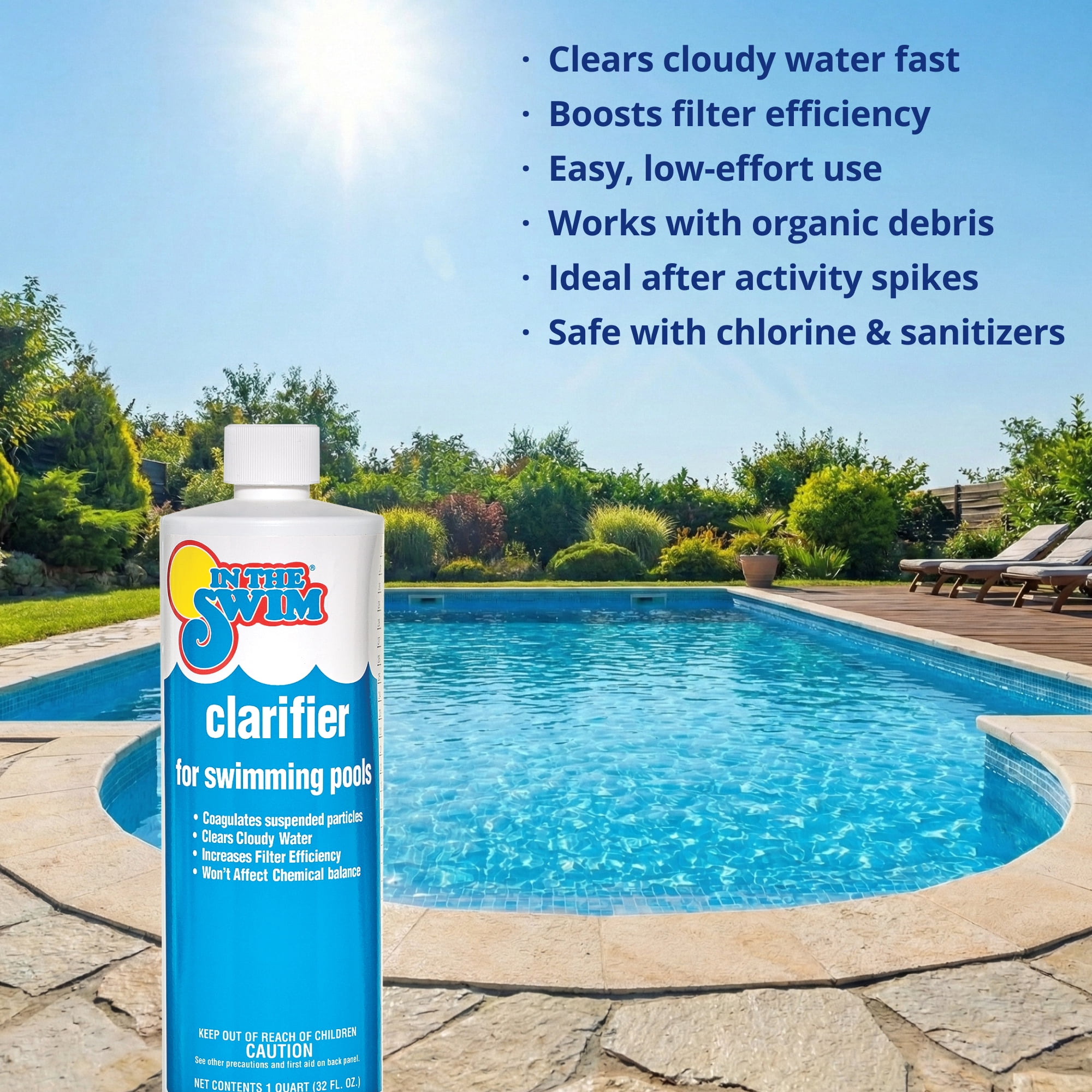 In The Swim High-Usage Pool Maintenance Kit – Chlorine-Free Shock, Pure Clear Enzyme, Water Clarifier - Crystal Clear Pools - Starter HUMK_Starter