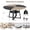 Wood color + black with grain, variant on 42" Round Dining Table for 4-6, Farmhouse Kitchen Table with Storage, Circle Dinner Tables for Kitchen, Dining Room, Living Room