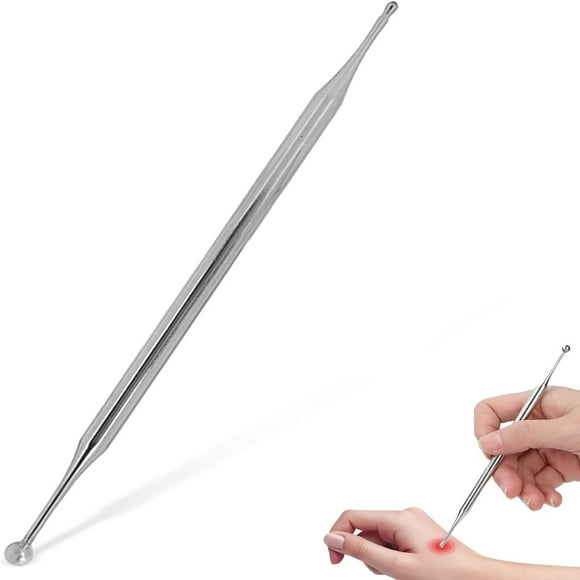 Head Facial Tools Stainless Steel Portable Ear Acupuncture Body Point Probe Massage Tool Pimple Extractor