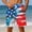 Dark Blue, variant on Men's Patriotic 4th of July Print Quick-Dry Swim Trunks, Elastic Waist Beach Shorts with Pockets Purple S