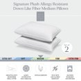 thumbnail image 6 of Signature Plush Allergy Free Bedding Bundle, Includes 2 Medium Pillows and Mattress Protector, 6 of 7