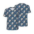 thumbnail image 3 of Daiia Astronaut Corgi Dog Mens Baseball Jersey Button Down Shirts Short Sleeve Sports Uniforms-3X-Large, 3 of 9