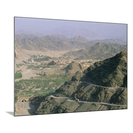 View into Afghanistan from the Khyber Pass, North West Frontier Province, Pakistan, Asia Wood Mounted Print Wall Art By Upperhall