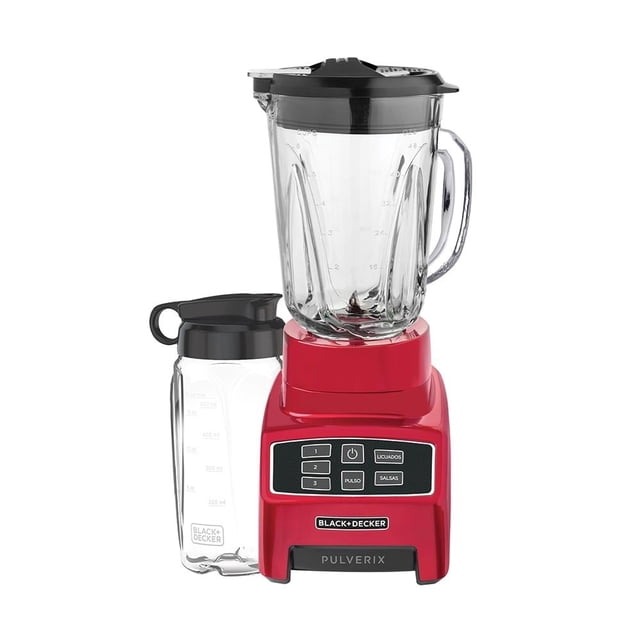 Licuadora Black & Decker Pulverix 700 watts 6 cuchillas poderosas Roja