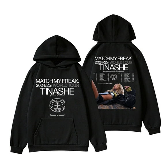 Tinashe Match My Freak World Tour 2024 Hoodie women's men's fashionable casual long sleeved hooded sports shirt