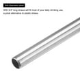 thumbnail image 3 of Unique Bargains Reusable Metal Straws 6Pcs, Stainless Steel Straight Straw 9.5' Long for Milk Shake Beverage Juice  Silver, 3 of 5