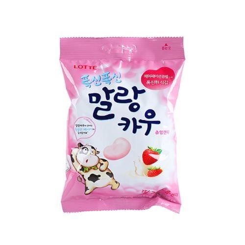 Lotte Malang Cow Milk Candy, Strawberry, 158 Gm