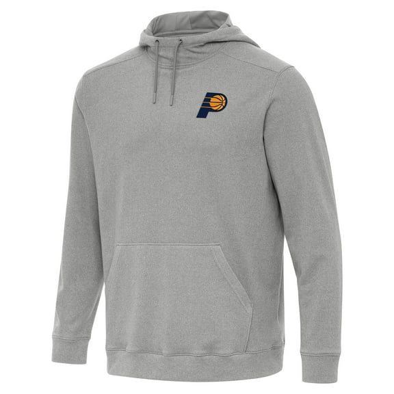 Men's Antigua Heather Gray Indiana Pacers Cloud Pullover Hoodie