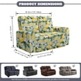 thumbnail image 2 of Xixirimido Recliner Slipcover 6-Pieces Lazyboy Cover for 2 Seat Recliner Chair Covers with Pockets Furniture Protector for Living Room Sofa Slipcover, Lemon and Florals Green, 2 of 8