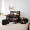 thumbnail image 6 of Castle Fairy Teens Safari Deer Bear Twin Bedding Sets,Plaid Bedding Comforter Set, 6 of 8