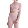 thumbnail image 6 of Baywell Women's Sexy Mesh Long Sleeve Tops with Chest Pad and Quick Drying Sports Bra S-XL, 6 of 7