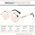 thumbnail image 4 of Shiyou-rétro Lunettes de Soleil Rondes Steampunk pour Hommes Femmes Polarisées Protection UV, 4 of 4