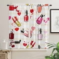 thumbnail image 4 of Cosmetic Nail Polish Female Cartoon Curtains For Living Room Bedroom Window Treatment Home Decoration Drapes Kitchen Curtain, 4 of 7