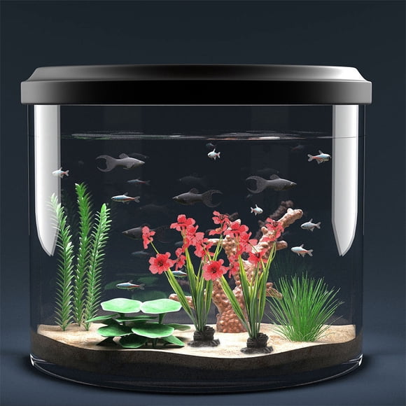 BESTYASH 3Ud De Acuario Con Acuáticas Falsas Rojas Para Fácil Y Resistente