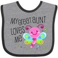 thumbnail image 3 of Inktastic My Great Aunt Loves Me Cute Dragonfly Boys or Girls Baby Bib, 3 of 4