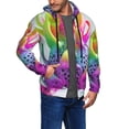thumbnail image 2 of Honeii Colorful Glitter Dagon Fruit Print Hoodies for Men, Pullover & Full Zip, Breathable Zip up Hoodie, Sweatshirt-Medium, 2 of 5