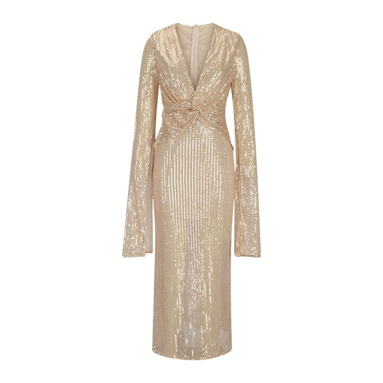 beige semi formal dresses Ballbella Chic Lace Sleeveless Prom Dress With Slit Long Champagne