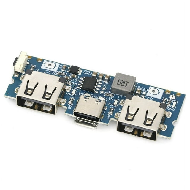 Cargador de batería Winyuyby Micro-USB/Tipo-C 5V 2.4A Dual USB 18650 Boost, placa base, accesorios para teléfono móvil, bricolaje