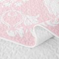 thumbnail image 5 of Castle Fairy Gothic Skull Bed Spread Queen,Boho Floral Damask Queen Coverlet Set,Blush Pink, 5 of 7