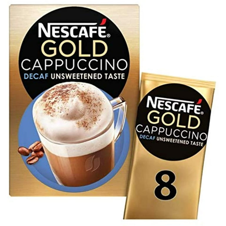 Nescafe Instant Gold Cafe Menu Cappuccino Decaff Unsweetened 