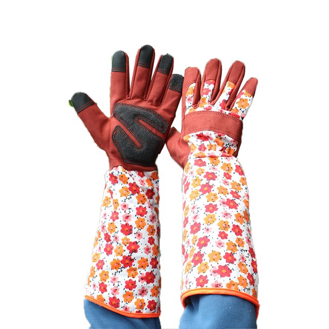 Guantes largos de jardinería para mujer, guantes para cortar rosas con protección para el antebrazo, resistentes a las espinas