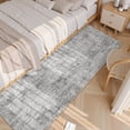 thumbnail image 5 of VUNATE 2'x6' Soft Abstract Runner Rug Modern Washable Runners for Hallways Non Slip Rubber Backing Bedside Indoor Floor Accent Mat Runner for Bathroom Kitchen Entryway Laundry Bedroom Gray, 5 of 6