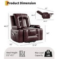 thumbnail image 5 of Triple Motor Power Lift Recliner Chair with Adjustable Lumbar Support, Lay Flat Recliner for Elderly, Breathable Red Lift Chair Leather Recliner, Massage & Heating, USB Ports, Cup Holders, 5 of 8